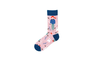 10 Pack Men's Trendy Long Tube Cartoon Bicycle Color Jacquard Cotton Socks (EUR 8.49 when apply code 0812) - Beltbuy Store