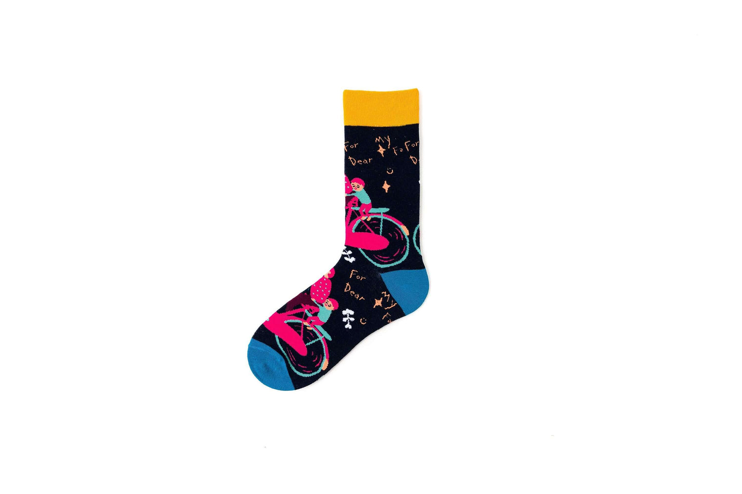 10 Pack Men's Trendy Long Tube Cartoon Bicycle Color Jacquard Cotton Socks (EUR 8.49 when apply code 0812) - Beltbuy Store