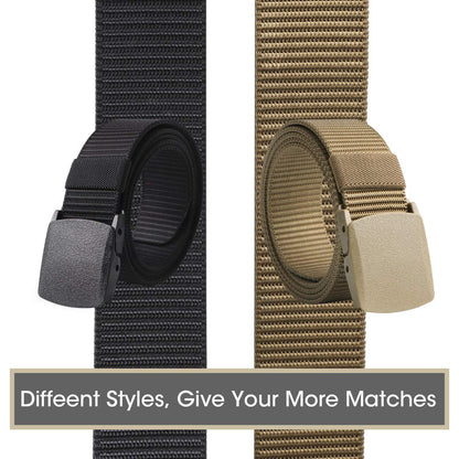 Nylon Military Tactical Battle Belt 2 Pack Outdoor Web Belt With Plastic Buckle - Beltbuy Store