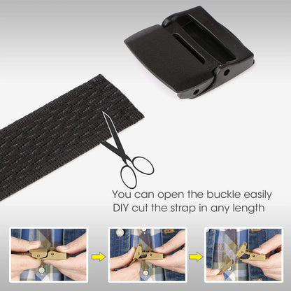 Nylon Military Tactical Battle Belt 2 Pack Outdoor Web Belt With Plastic Buckle - Beltbuy Store