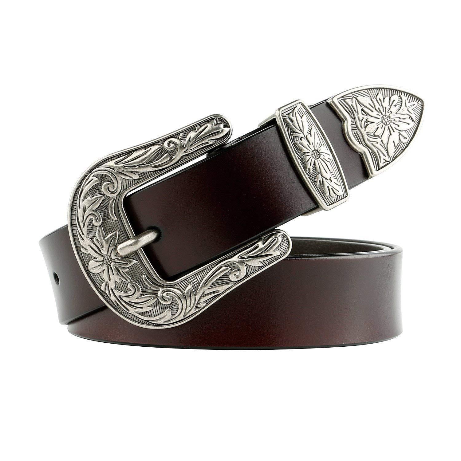 Women Vintage Western Design Black Waist Belt for Pants Jeans Dresses - Beltbuy Store
